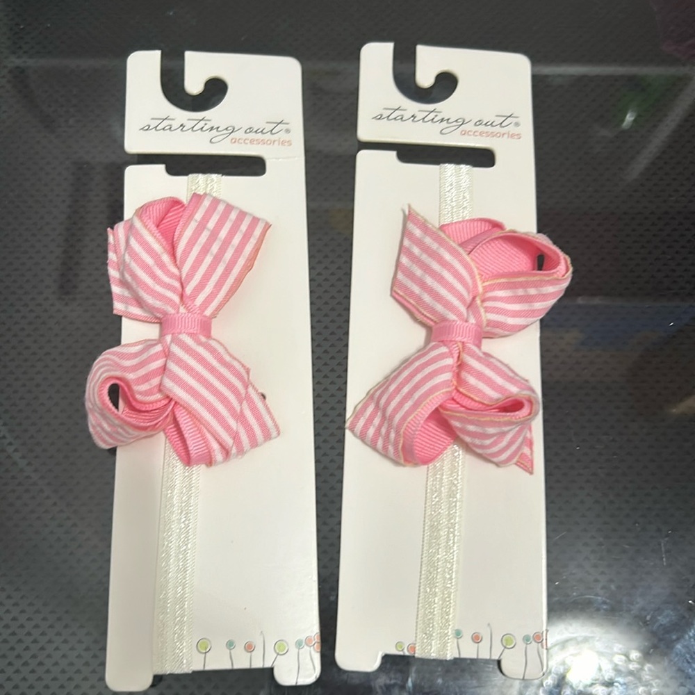 Twin girls head bow ties new nwt matching identical set
